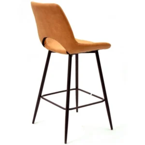 mobiliario-contract-taburete antibes new metal similpiel marron claro 1